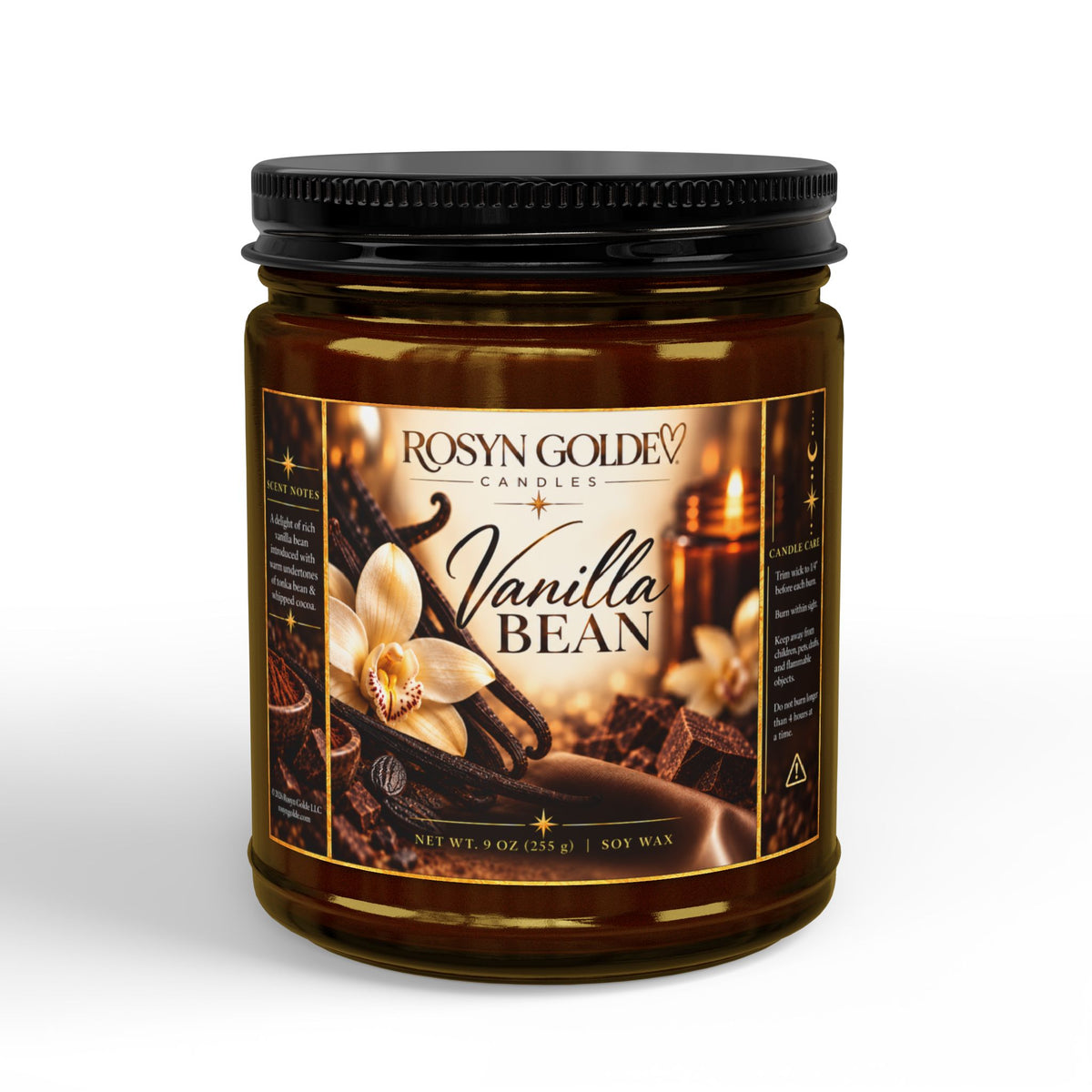 Rosyn Golde Vanilla Bean Soy Candle