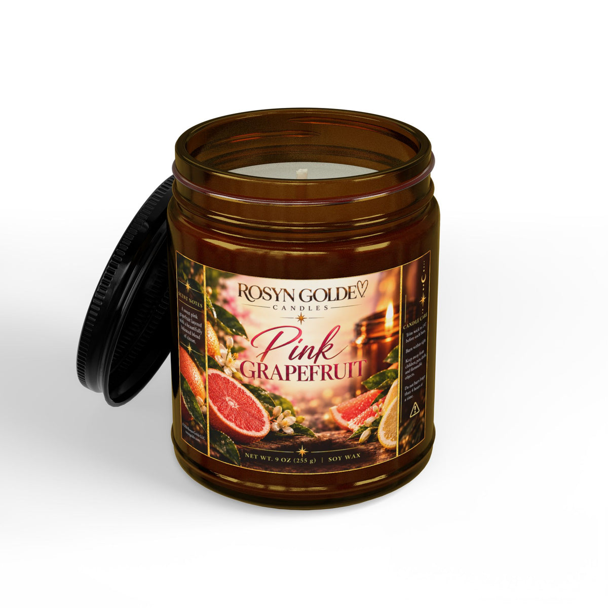 Rosyn Golde Pink Grapefruit Soy Candle