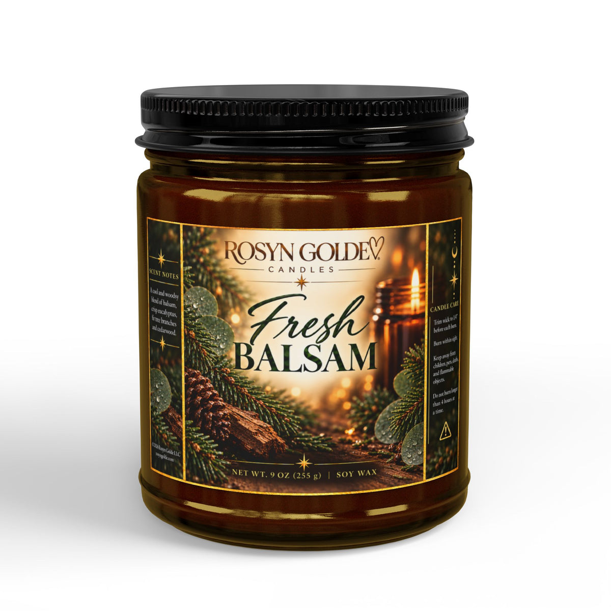 Rosyn Golde Fresh Balsam Soy Candle