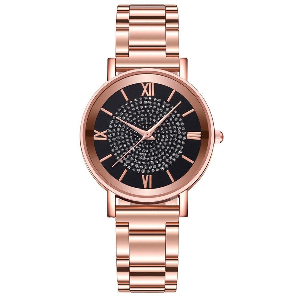 STEVVEX Rose Gold Watch with Mineral Crystal Lens