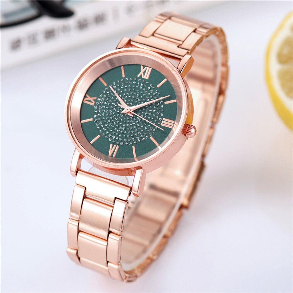 STEVVEX Rose Gold Watch with Mineral Crystal Lens