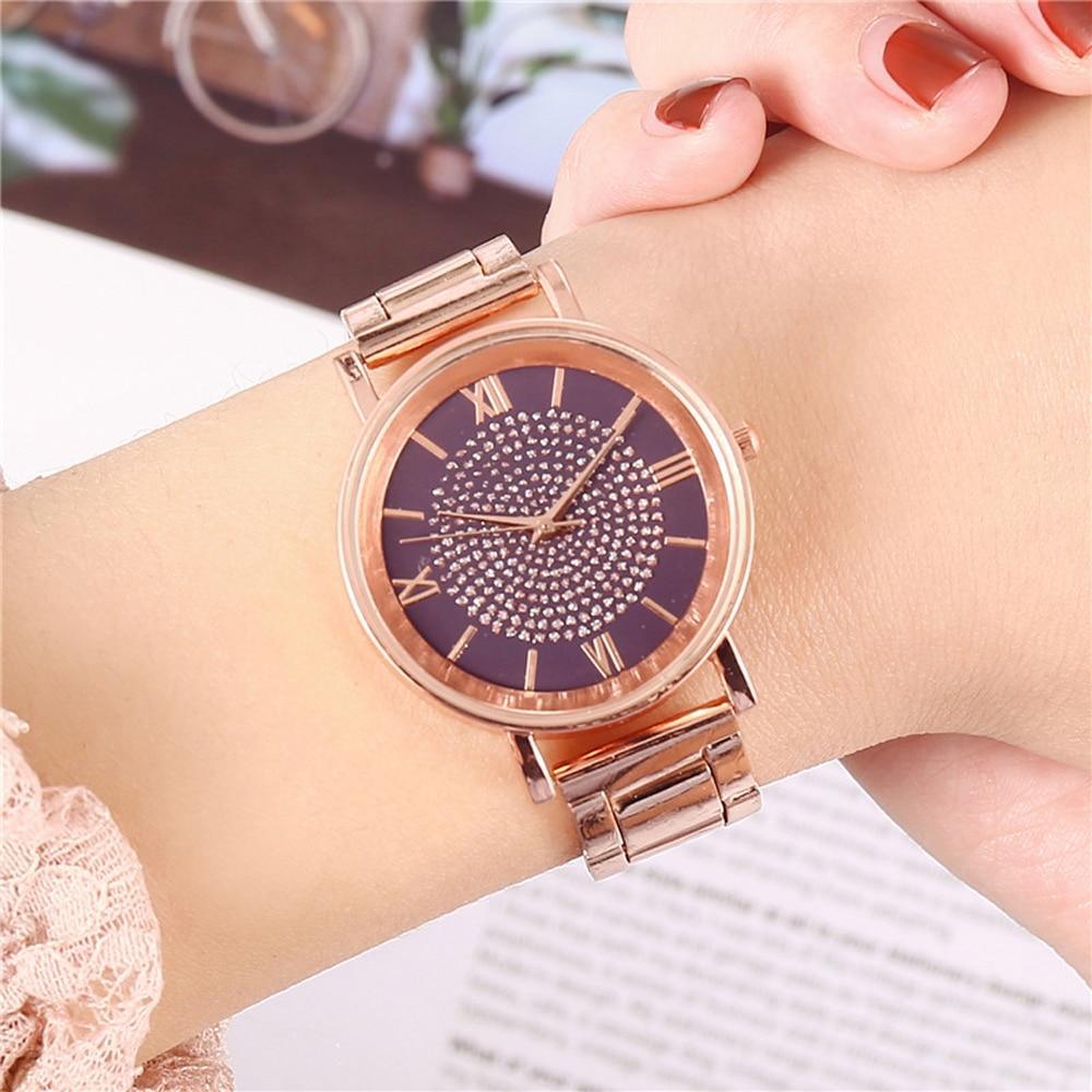 STEVVEX Rose Gold Watch with Mineral Crystal Lens
