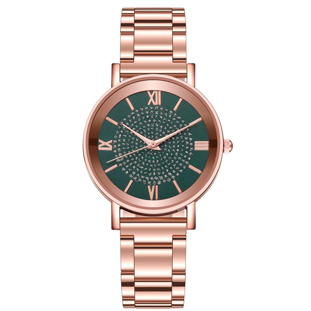 STEVVEX Rose Gold Watch with Mineral Crystal Lens