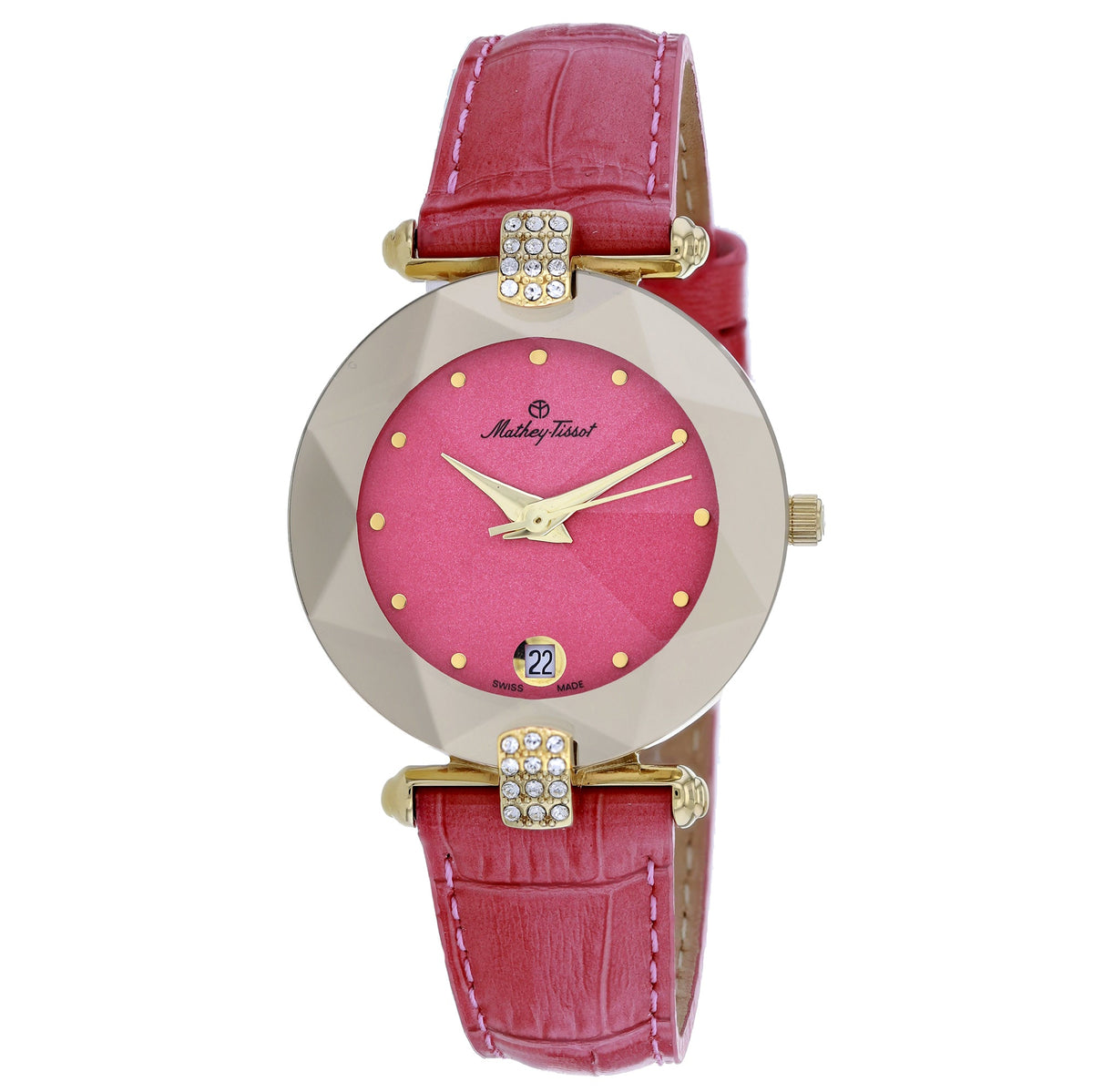 Mathey Tissot Women's Pyramide Pink Dial Watch