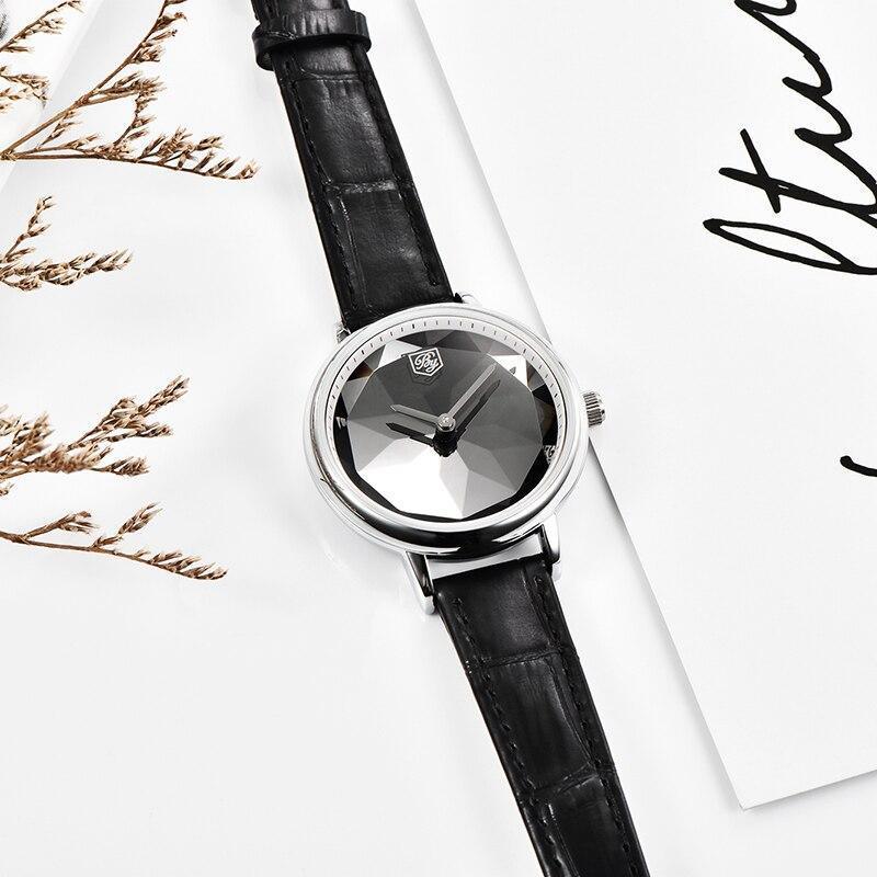 Benyar Prism Dial Leather Watch