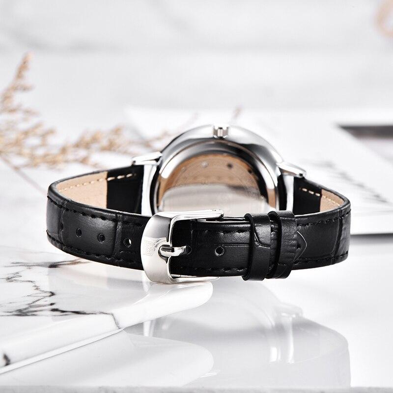 Benyar Prism Dial Leather Watch