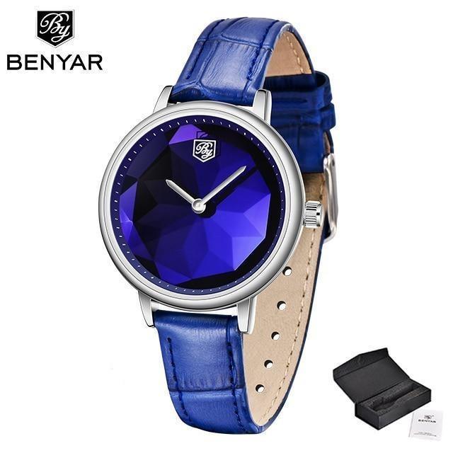 Benyar Prism Dial Leather Watch