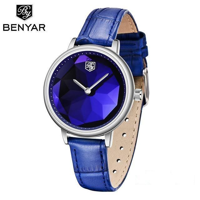 Benyar Prism Dial Leather Watch