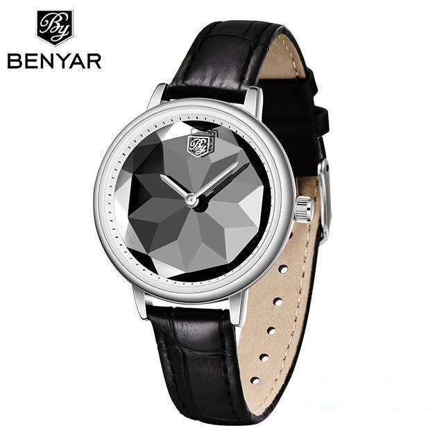 Benyar Prism Dial Leather Watch