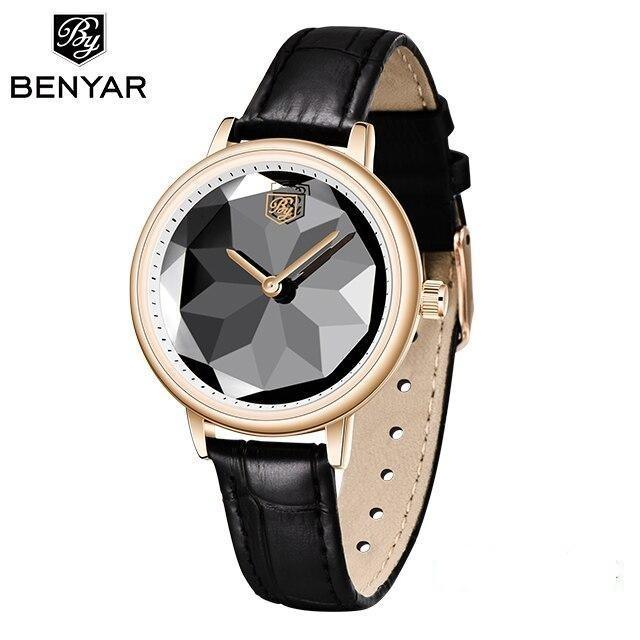 Benyar Prism Dial Leather Watch