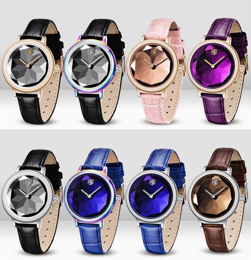 Benyar Prism Dial Leather Watch