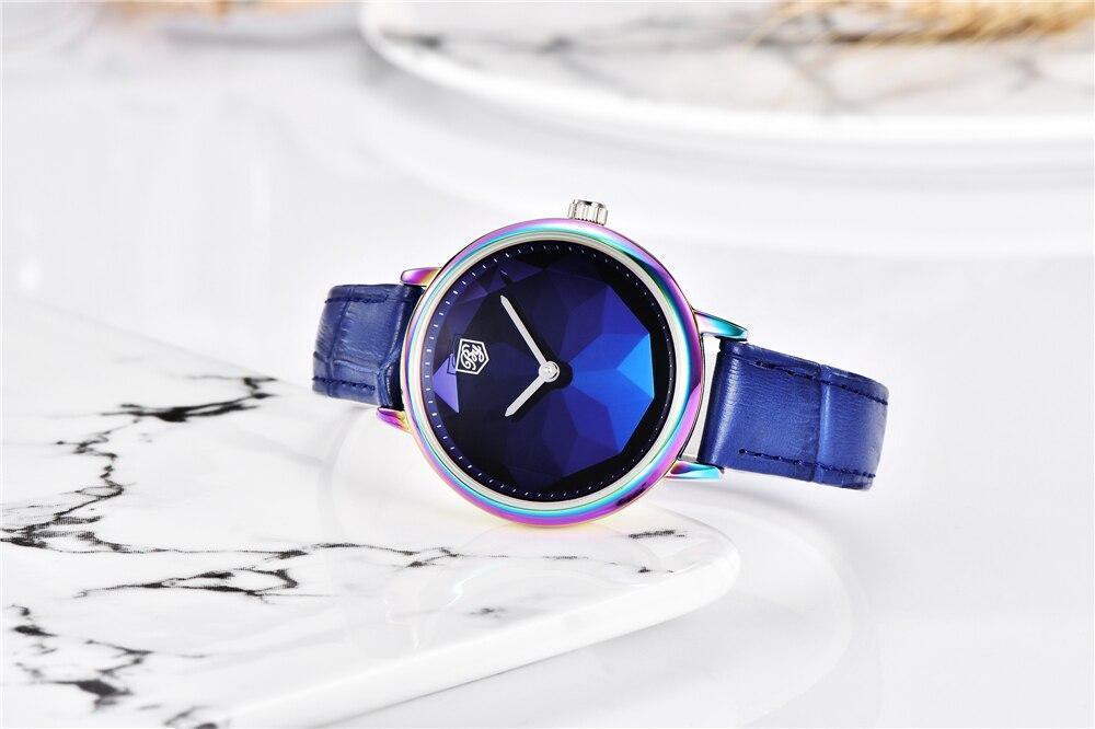 Benyar Prism Dial Leather Watch