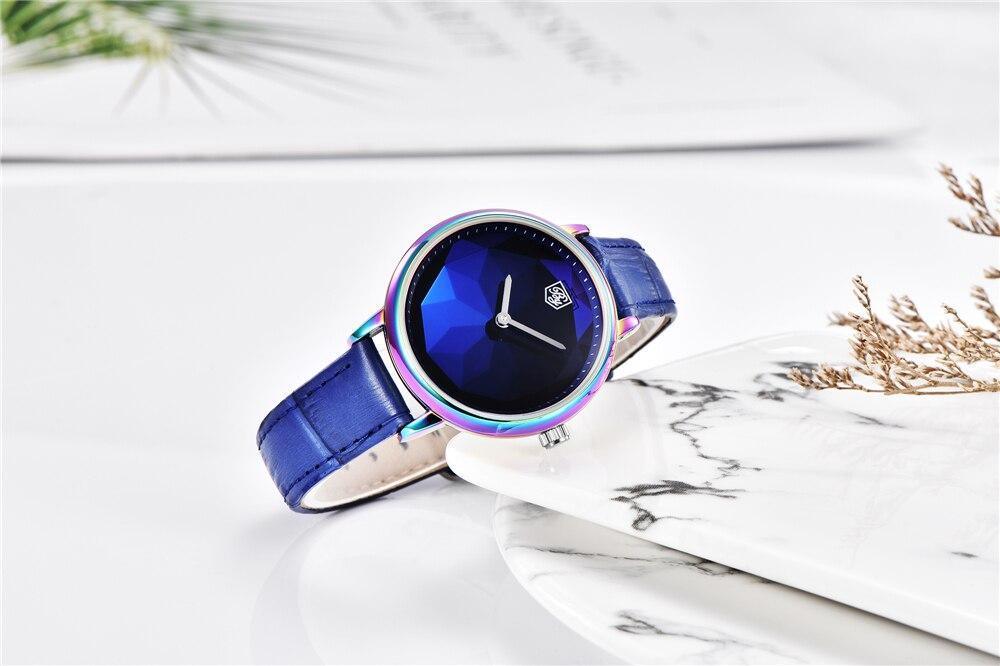 Benyar Prism Dial Leather Watch