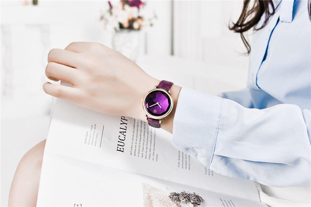 Benyar Prism Dial Leather Watch