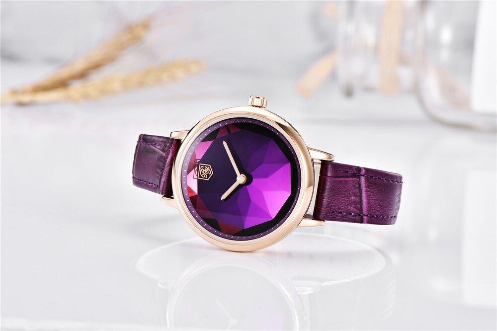 Benyar Prism Dial Leather Watch