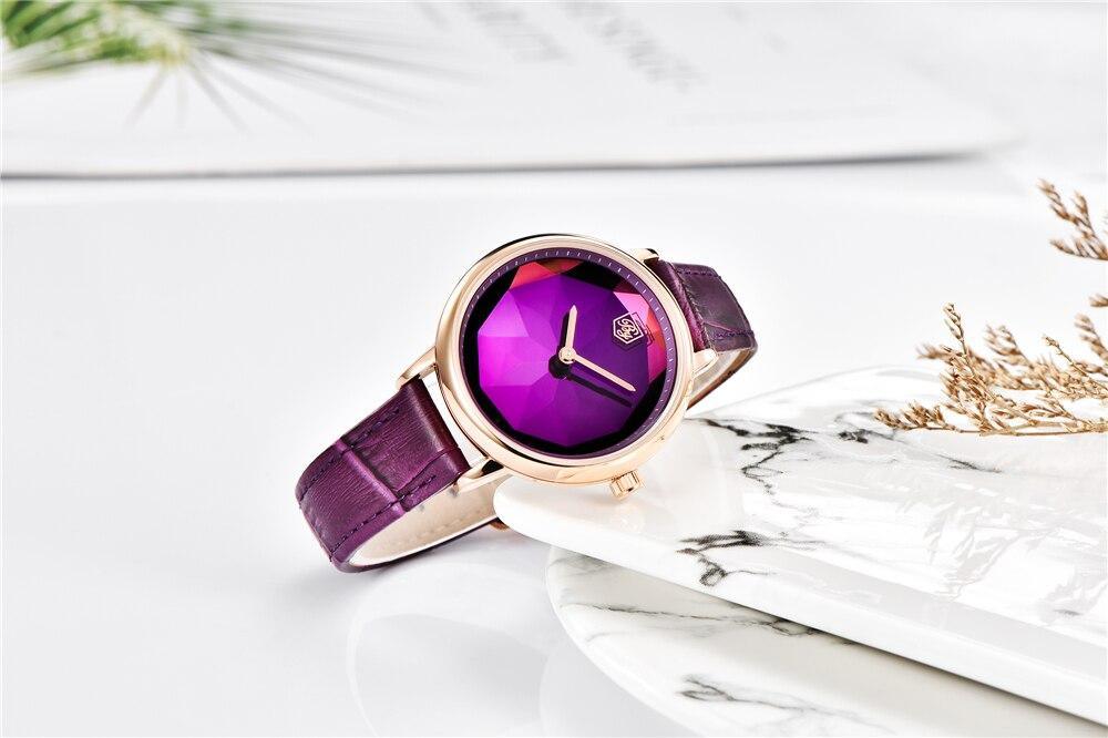 Benyar Prism Dial Leather Watch