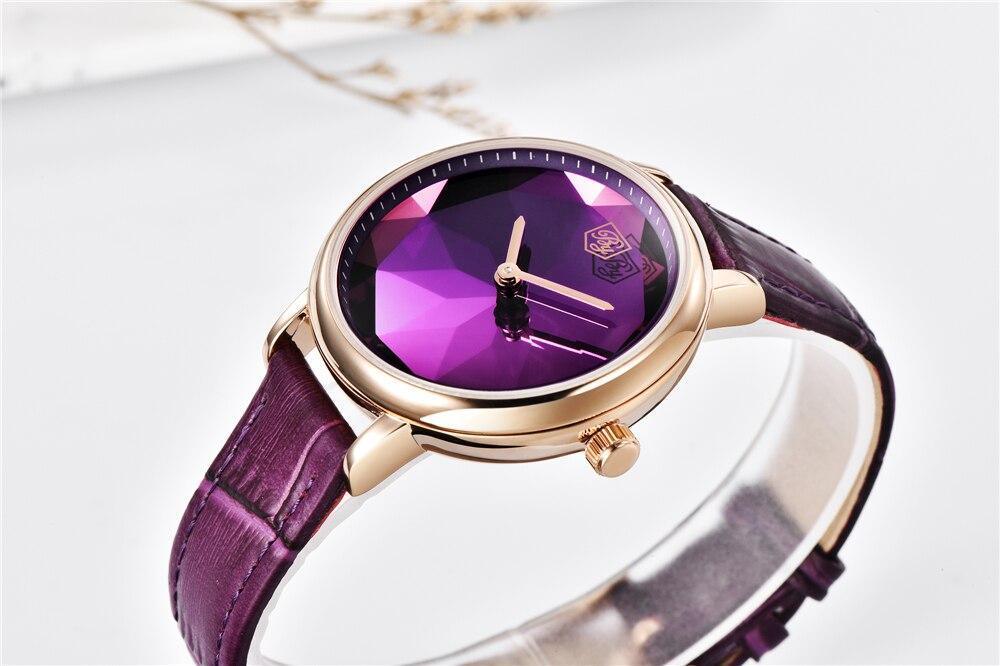 Benyar Prism Dial Leather Watch
