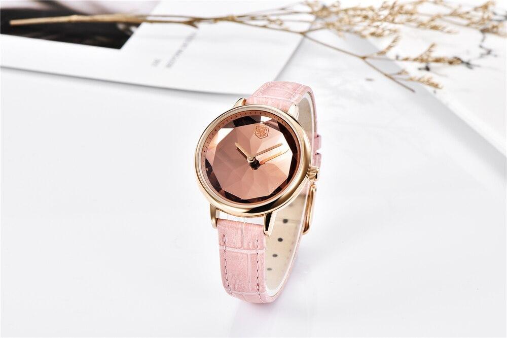 Benyar Prism Dial Leather Watch
