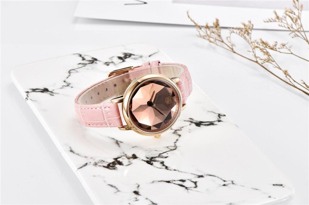 Benyar Prism Dial Leather Watch