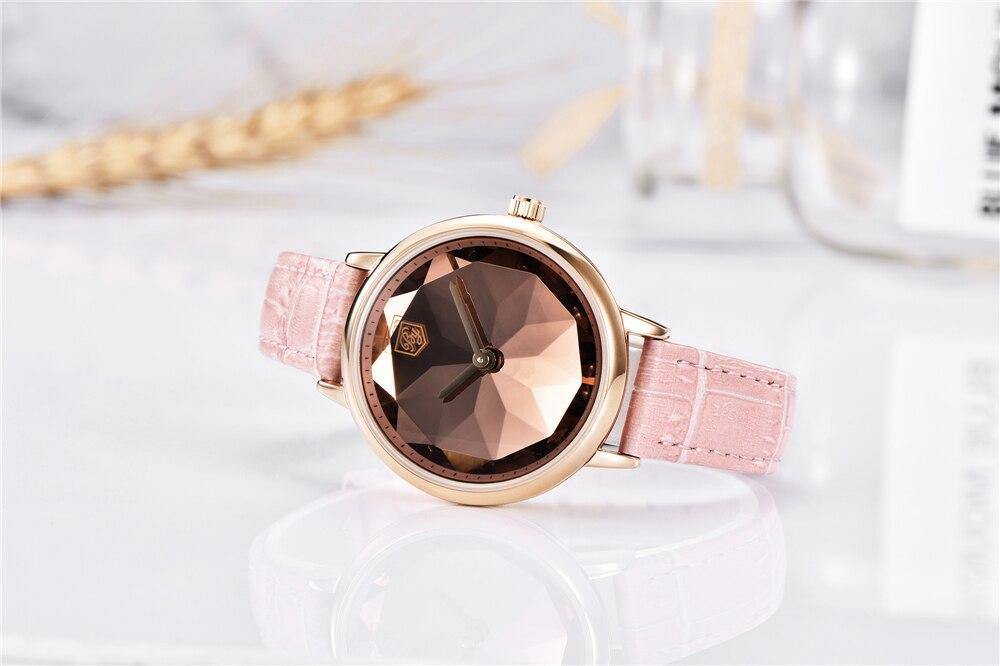 Benyar Prism Dial Leather Watch